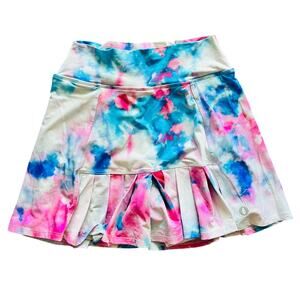 Donajo Flirty Skirt Skort Tennis Golf Small Tie-Dye Cotton Candy Pink Blue